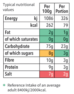 Leek and Potato Soup Mix Nutritional Values
