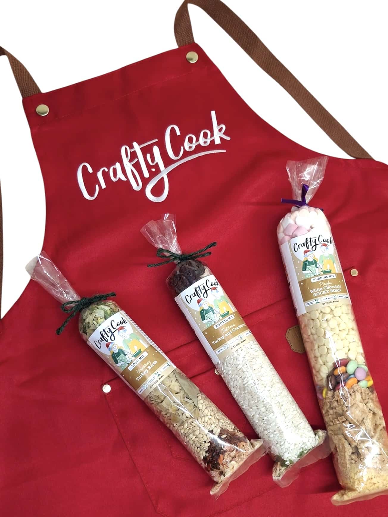 Christmas handmade foodie gifts made special with a Crafty Cook Apron