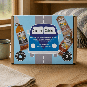 Camper Cuisine (Blue) Van by Crafty Cook, 6 meals, 1 box, cooking made easy