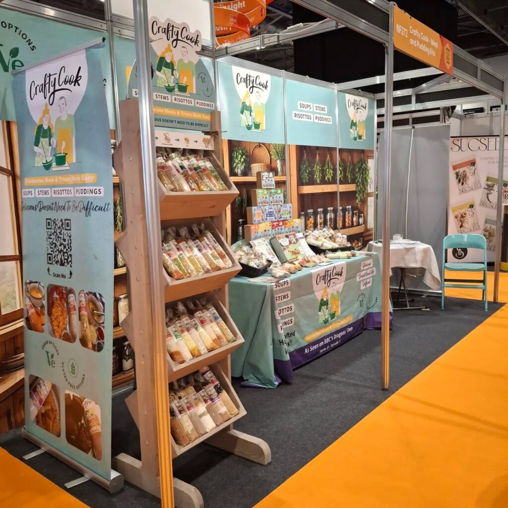 The Crafty Cook trade stand at a London trade show